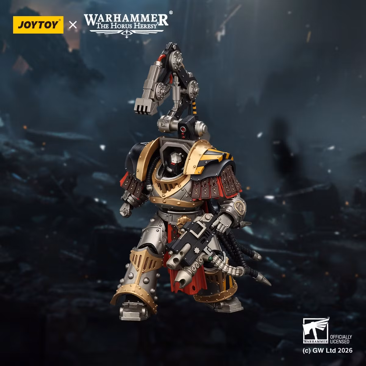 Warhammer: The Horus Heresy Iron Warriors Warsmith with Graviton Crusher Hammer 1/18 Scale Action Figure