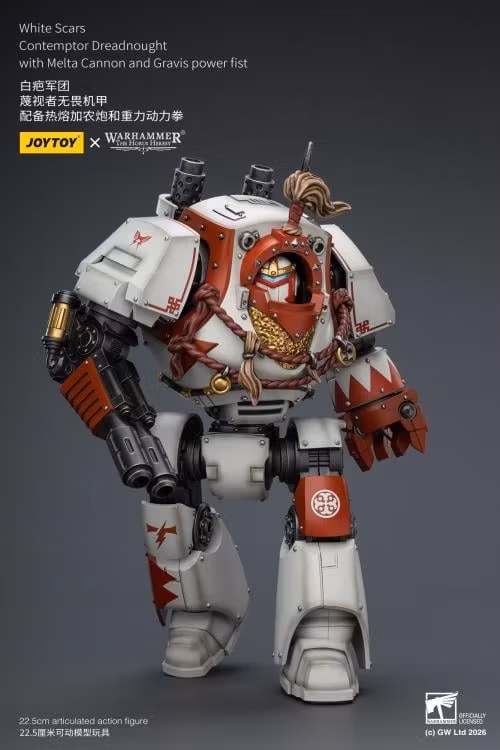 Warhammer: The Horus Heresy White Scars Contemptor Dreadnought with Melta Cannon and Gravis Power Fist 1/18 Scale Action Figure