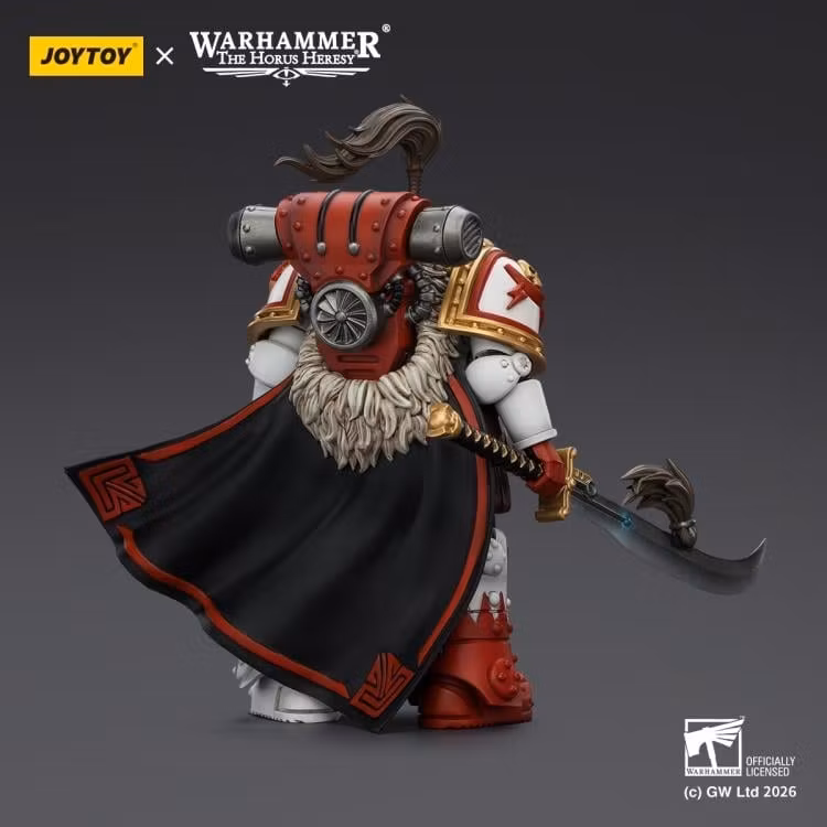 Warhammer: The Horus Heresy White Scars Hibou Khan Seeker of Atonement with The Breath of the Storm Powersword 1/18 Scale Action Figure
