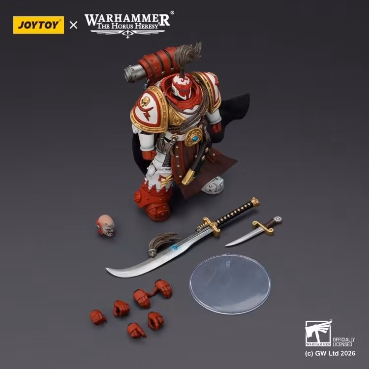 Warhammer: The Horus Heresy White Scars Hibou Khan Seeker of Atonement with The Breath of the Storm Powersword 1/18 Scale Action Figure