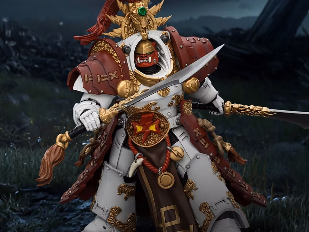 Warhammer: The Horus Heresy White Scars Qin Xa Master of the Keshig with The Tails of the Dragon Blades 1/18 Scale Action Figure