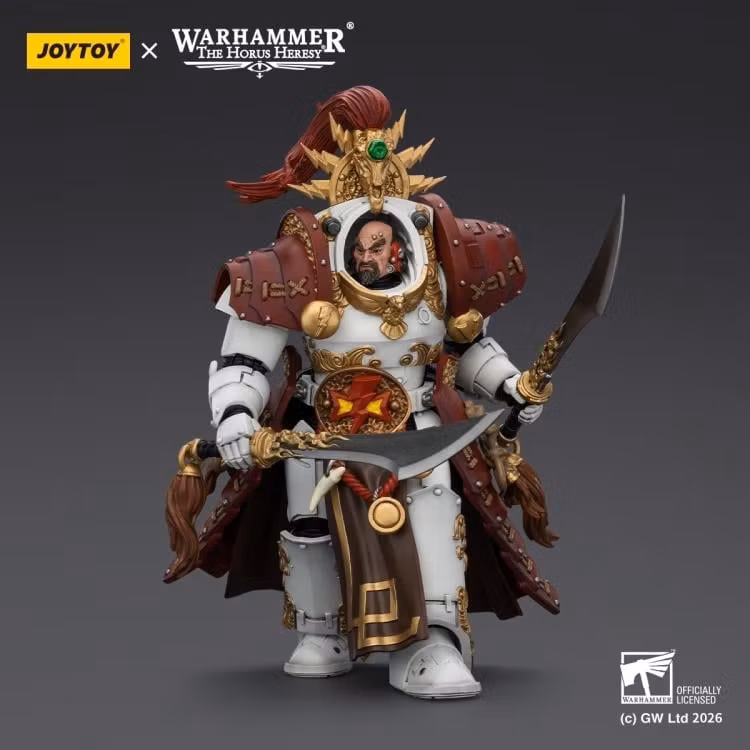 Warhammer: The Horus Heresy White Scars Qin Xa Master of the Keshig with The Tails of the Dragon Blades 1/18 Scale Action Figure