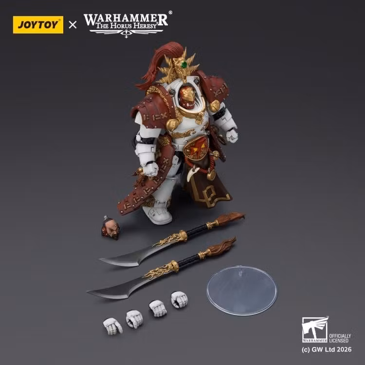 Warhammer: The Horus Heresy White Scars Qin Xa Master of the Keshig with The Tails of the Dragon Blades 1/18 Scale Action Figure