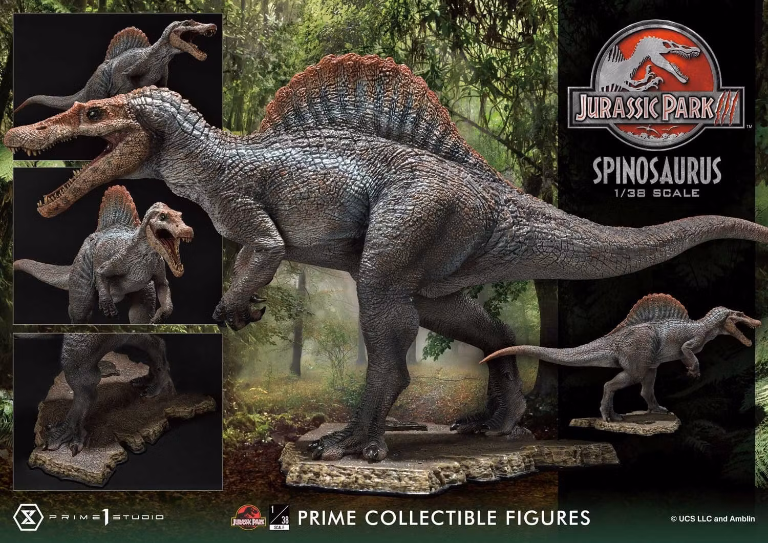 Jurassic Park III (Film) Prime Collectible Spinosaurus 1/38 Scale Figure