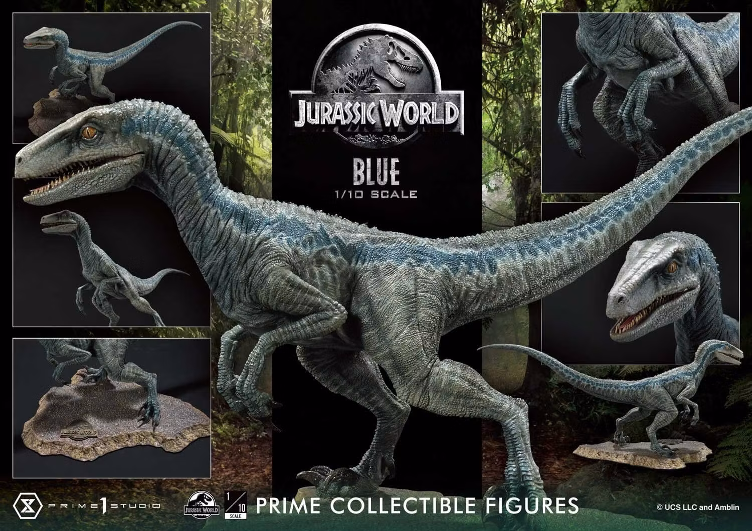 Jurassic World (Film) Prime Collectible Blue 1/10 Scale Figure