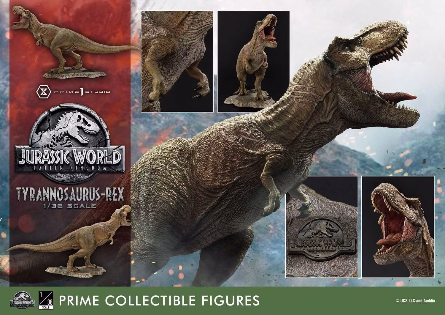 Jurassic World (Film) Prime Collectible Tyrannosaurus Rex 1/38 Scale Figure
