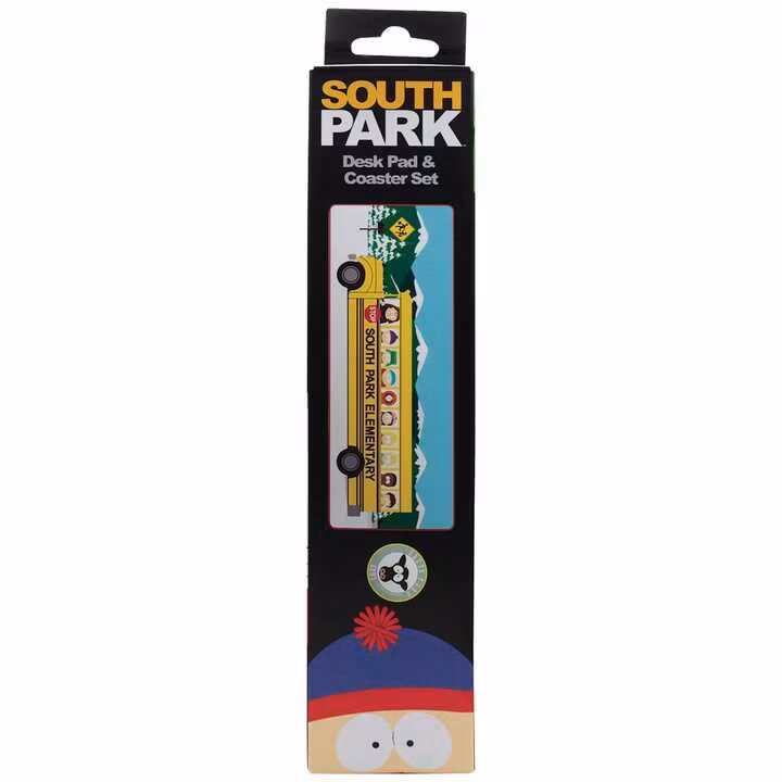 South Park Desk Pad & Coaster Set Elementary School Bus