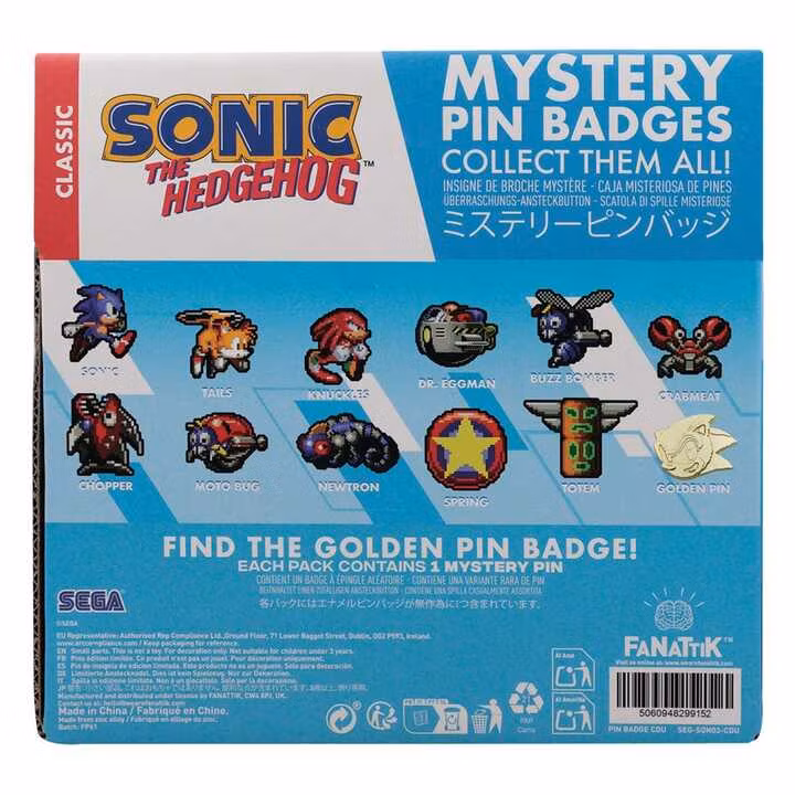 Sonic The Hedgehog Mystery Pin Badges Blind Box (12)