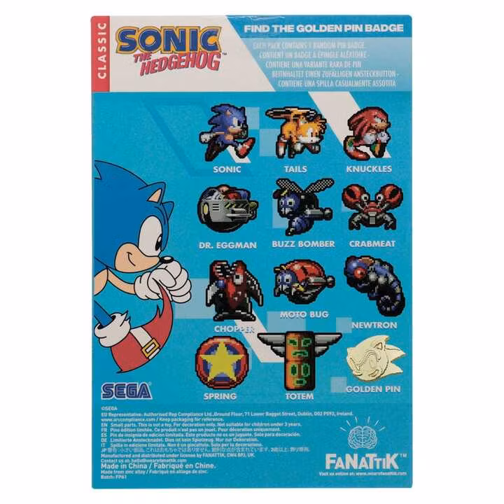 Sonic The Hedgehog Mystery Pin Badges Blind Box (12)