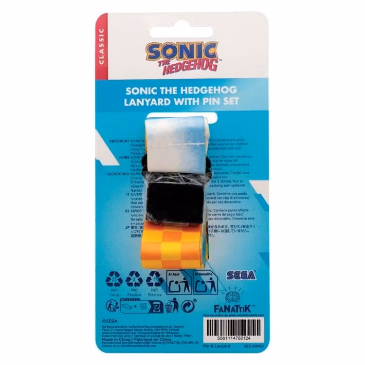 Sonic the Hedgehog Lanyard and Pin Badge Set