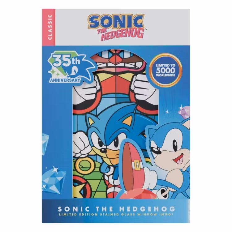 Sonic the Hedgehog 35th Anniversary Limited Edition Stained Glass Window Ingot