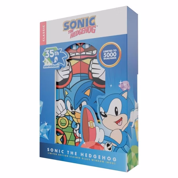 Sonic the Hedgehog 35th Anniversary Limited Edition Stained Glass Window Ingot