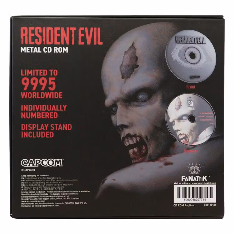 Resident Evil 30th Anniversary Limited Edition Metal CD-ROM Replica