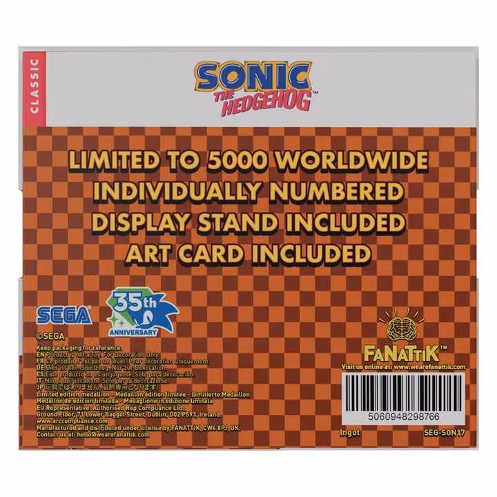 Sonic The Hedgehog Collectable Coin Original Logo