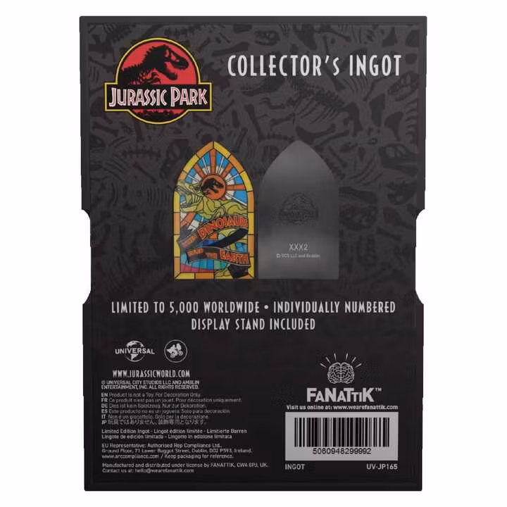 Jurassic Park Ingot Stained Glass Style Metal