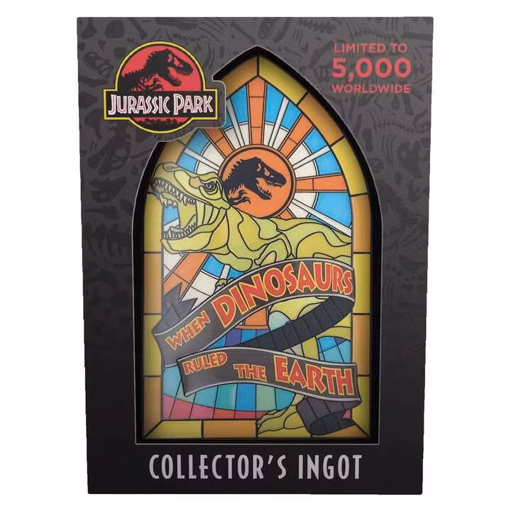 Jurassic Park Ingot Stained Glass Style Metal