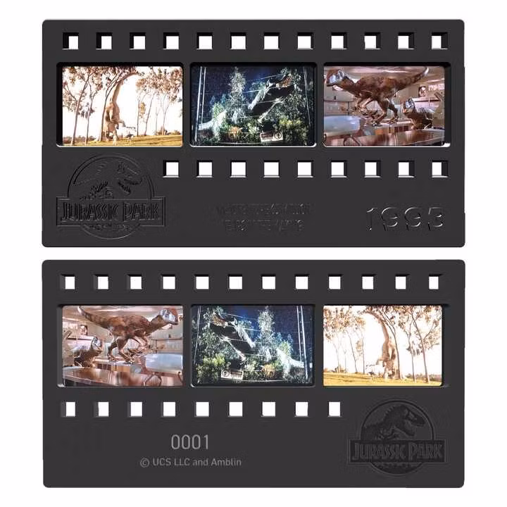 Jurassic Park Ingot Metal Film Strip Collectible