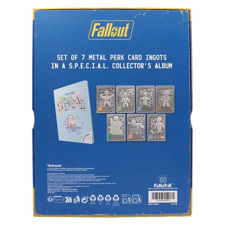 Fallout Ingots with Album S.P.E.C.I.A.L. Perk Card Collector’s Album