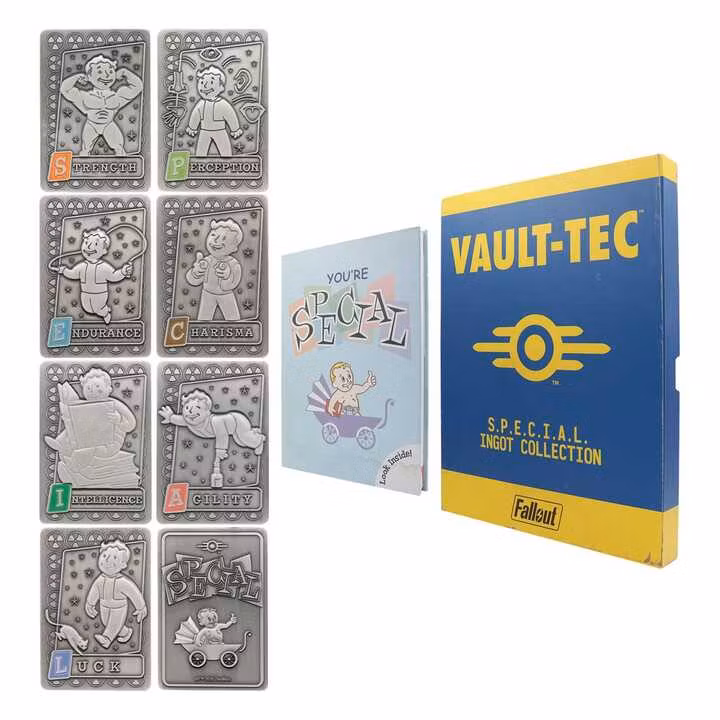 Fallout Ingots with Album S.P.E.C.I.A.L. Perk Card Collector’s Album