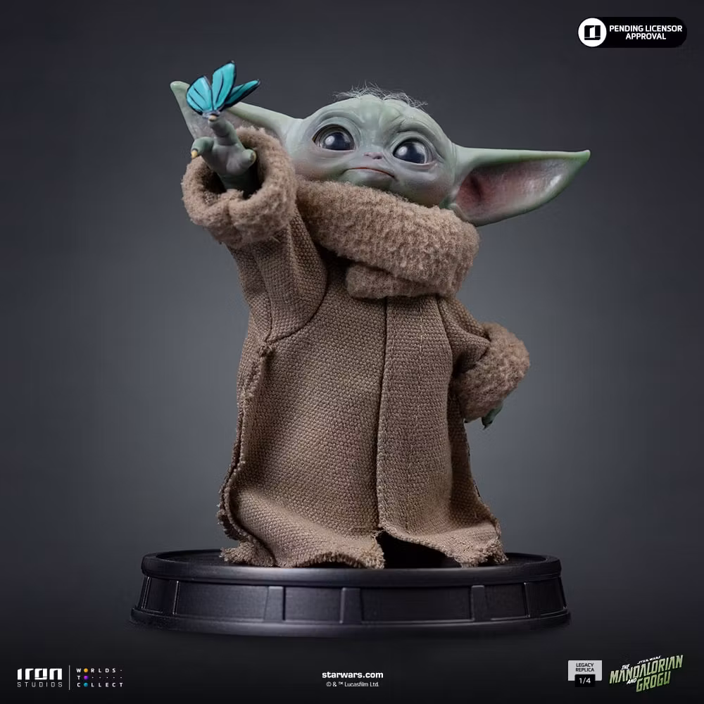 Star Wars: The Mandalorian & Grogu Legacy Replica Grogu Butterfly Wonder 1/4 Scale Statue