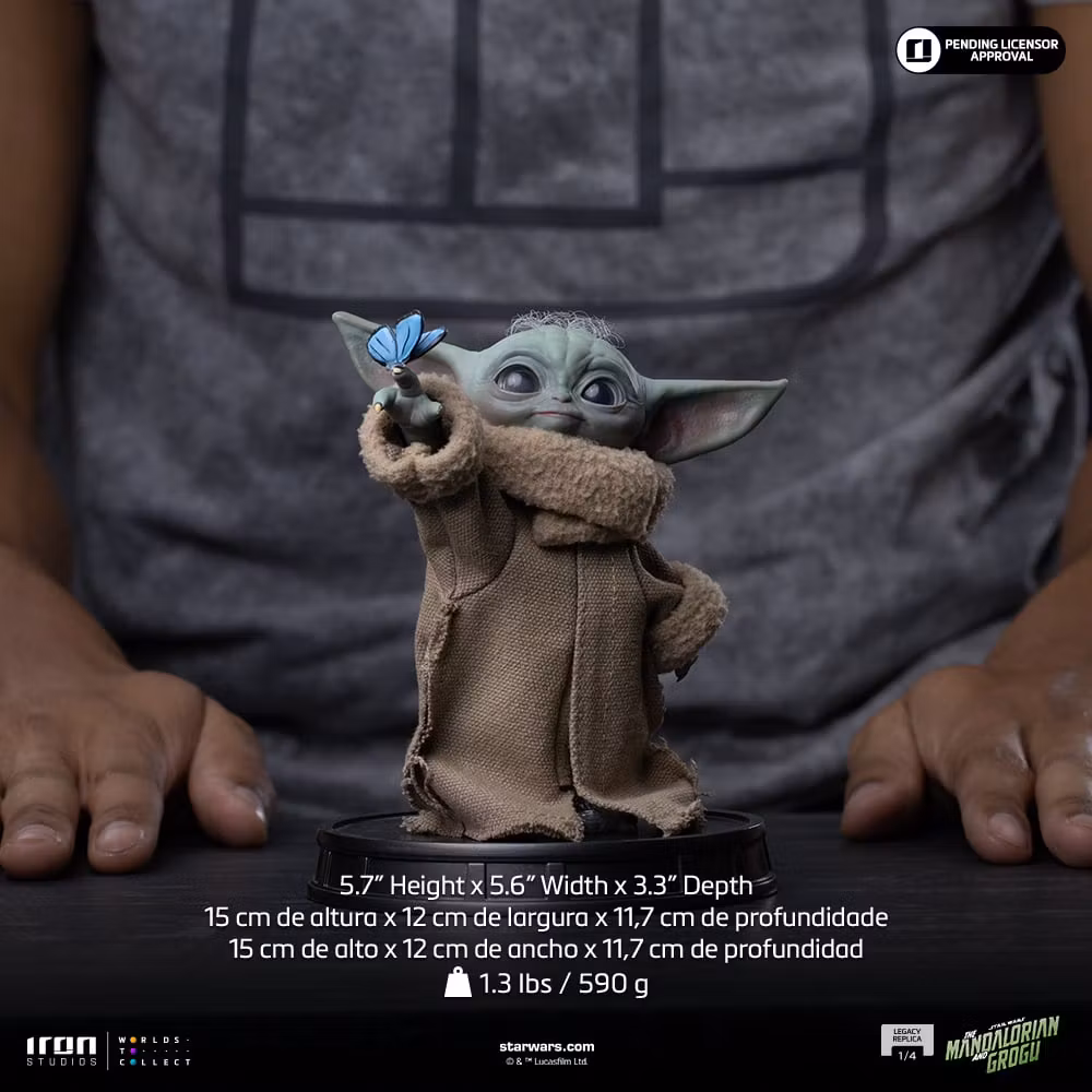 Star Wars: The Mandalorian & Grogu Legacy Replica Grogu Butterfly Wonder 1/4 Scale Statue