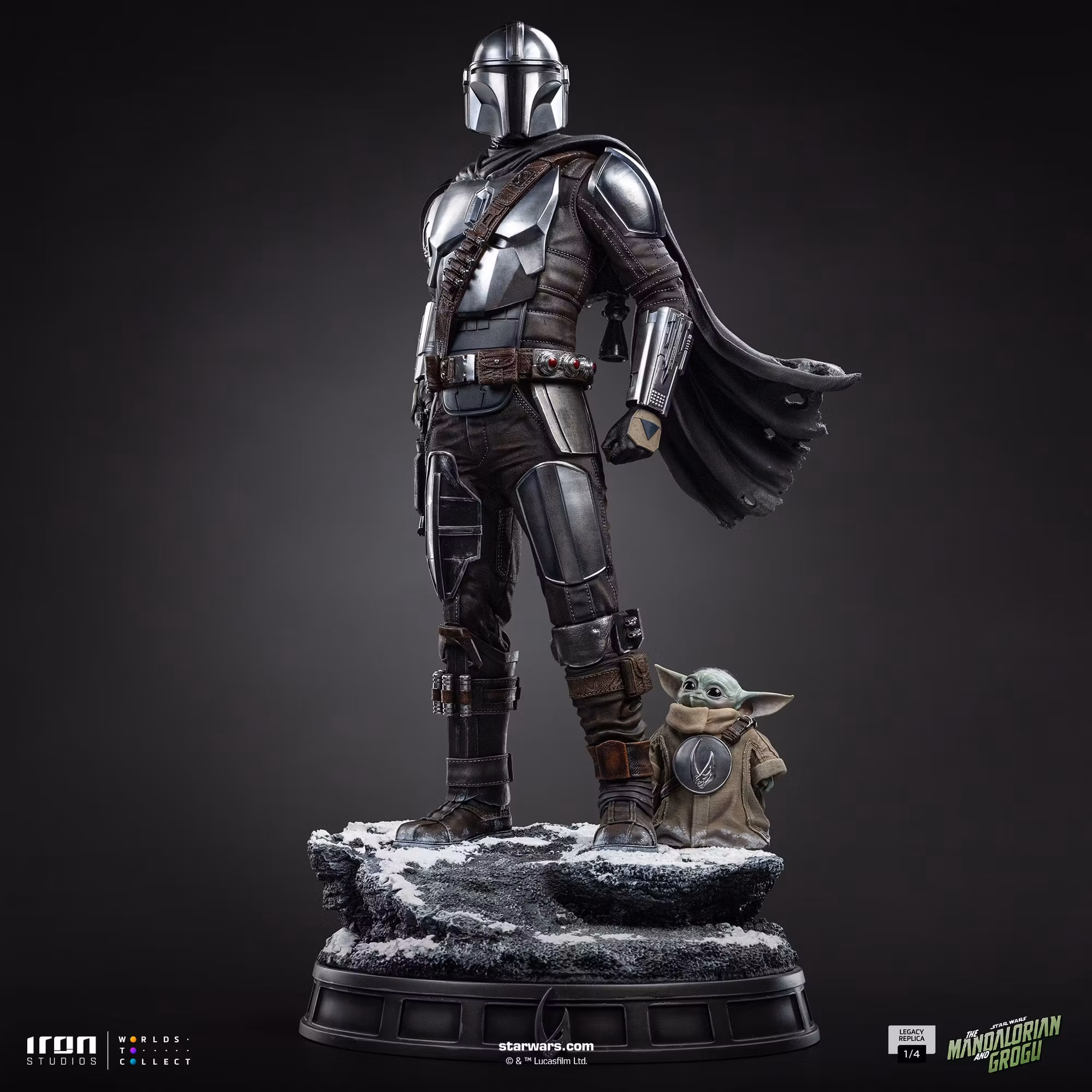 Star Wars: The Mandalorian & Grogu Legacy Replica The Mandalorian and Grogu 1/4 Scale Limited Edition Statue