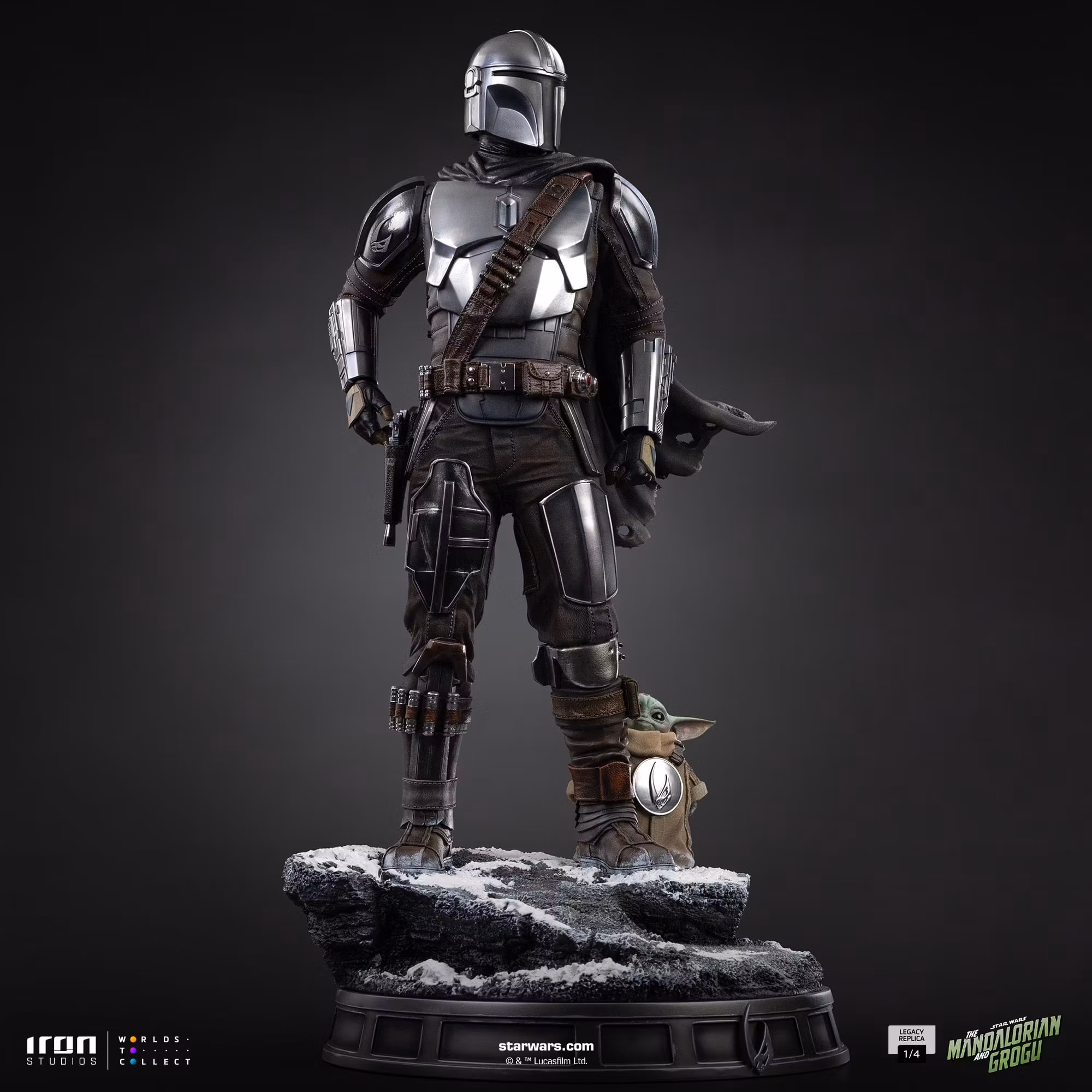 Star Wars: The Mandalorian & Grogu Legacy Replica The Mandalorian and Grogu 1/4 Scale Limited Edition Statue