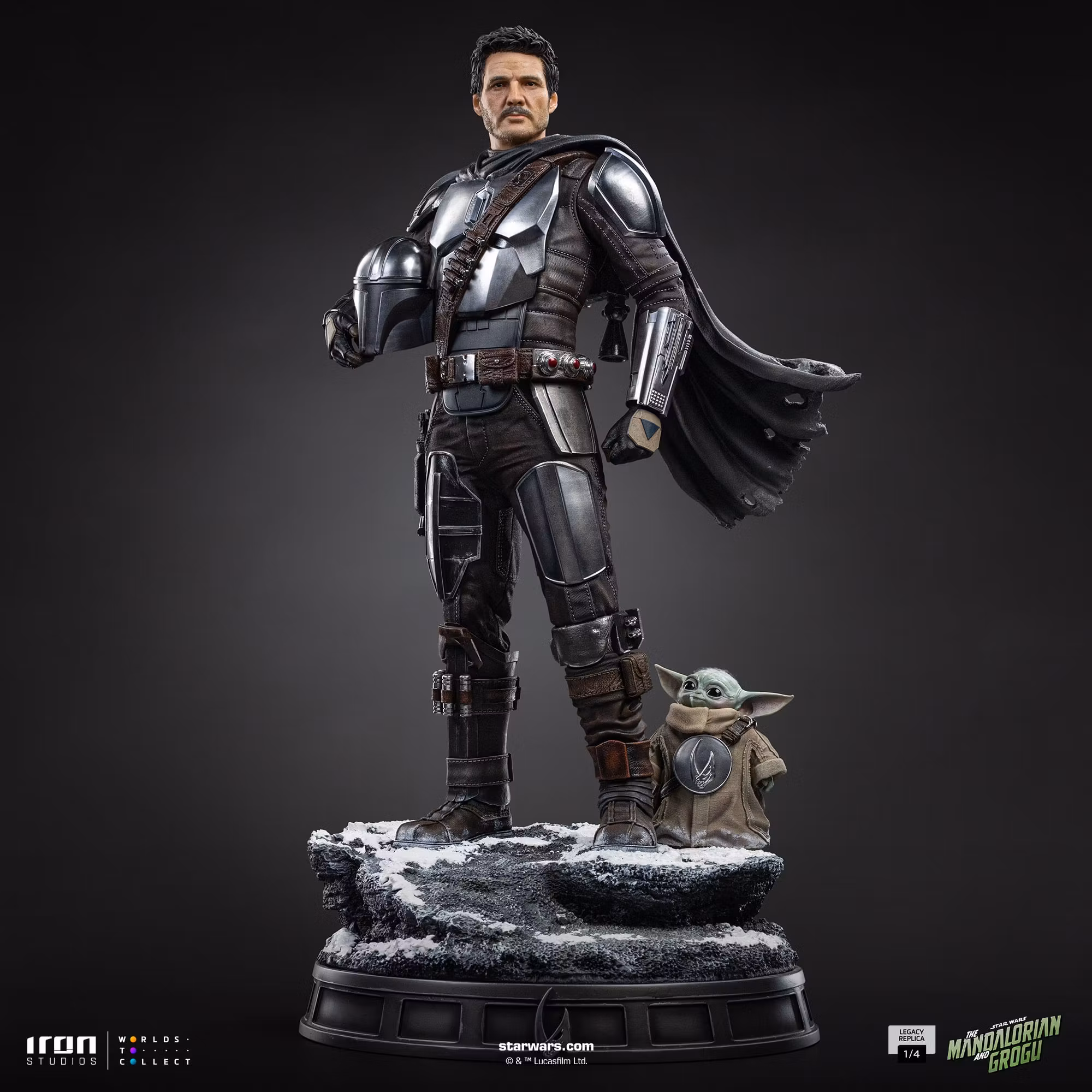 Star Wars: The Mandalorian & Grogu Legacy Replica The Mandalorian and Grogu 1/4 Scale Limited Edition Statue