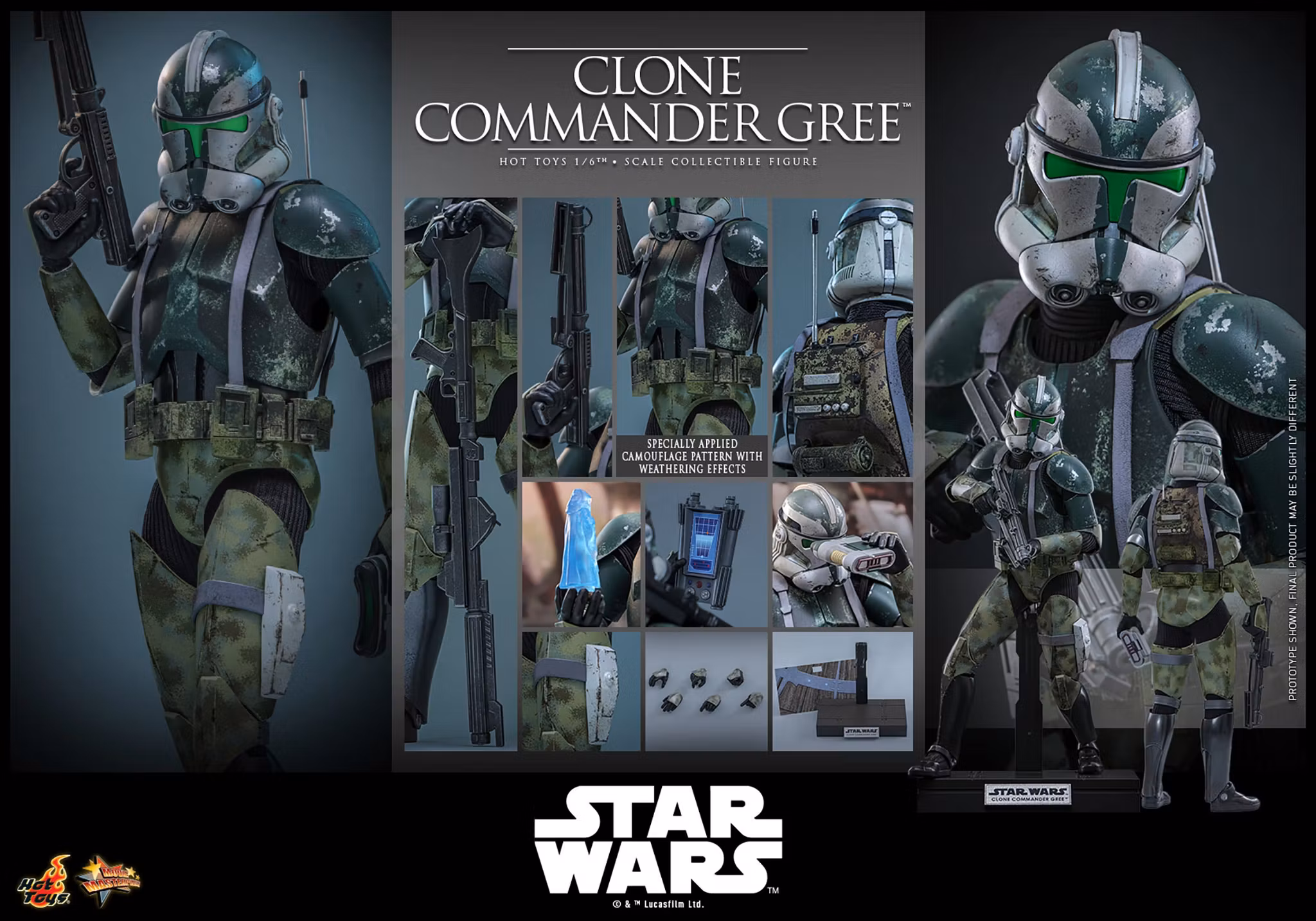 Star Wars: Revenge of the Sith MMS877 Clone Commander Gree 1/6th Scale Collectible Figure