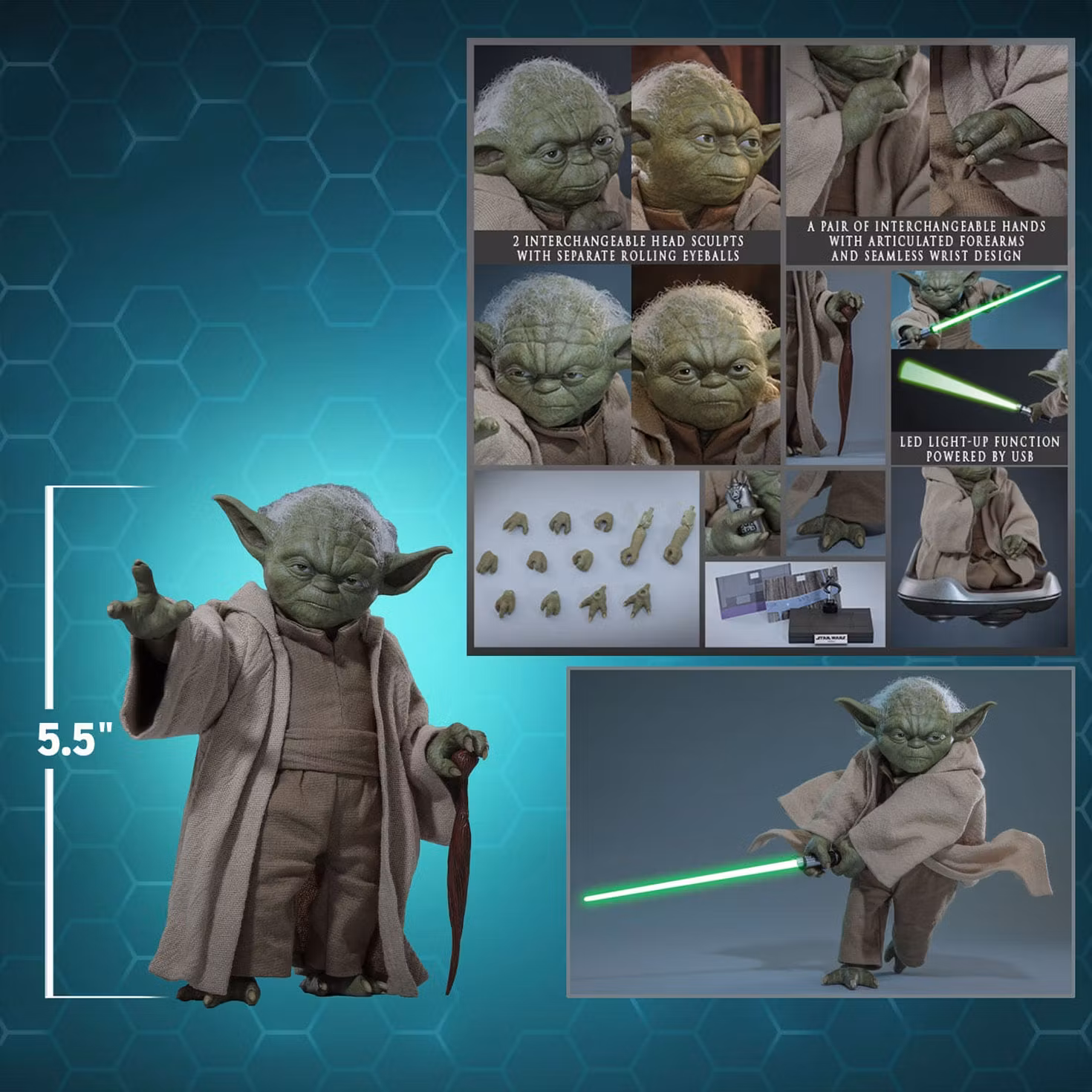 Star Wars: Revenge of the Sith MMS878 Yoda 1/6th Scale Collectible Figure