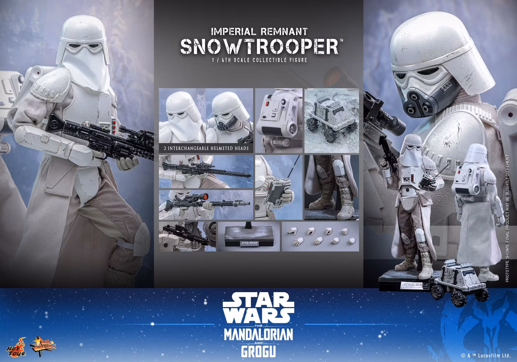 Star Wars: The Mandalorian & Grogu MMS838 Imperial Remnant Snowtrooper 1/6th Scale Collectible Figure