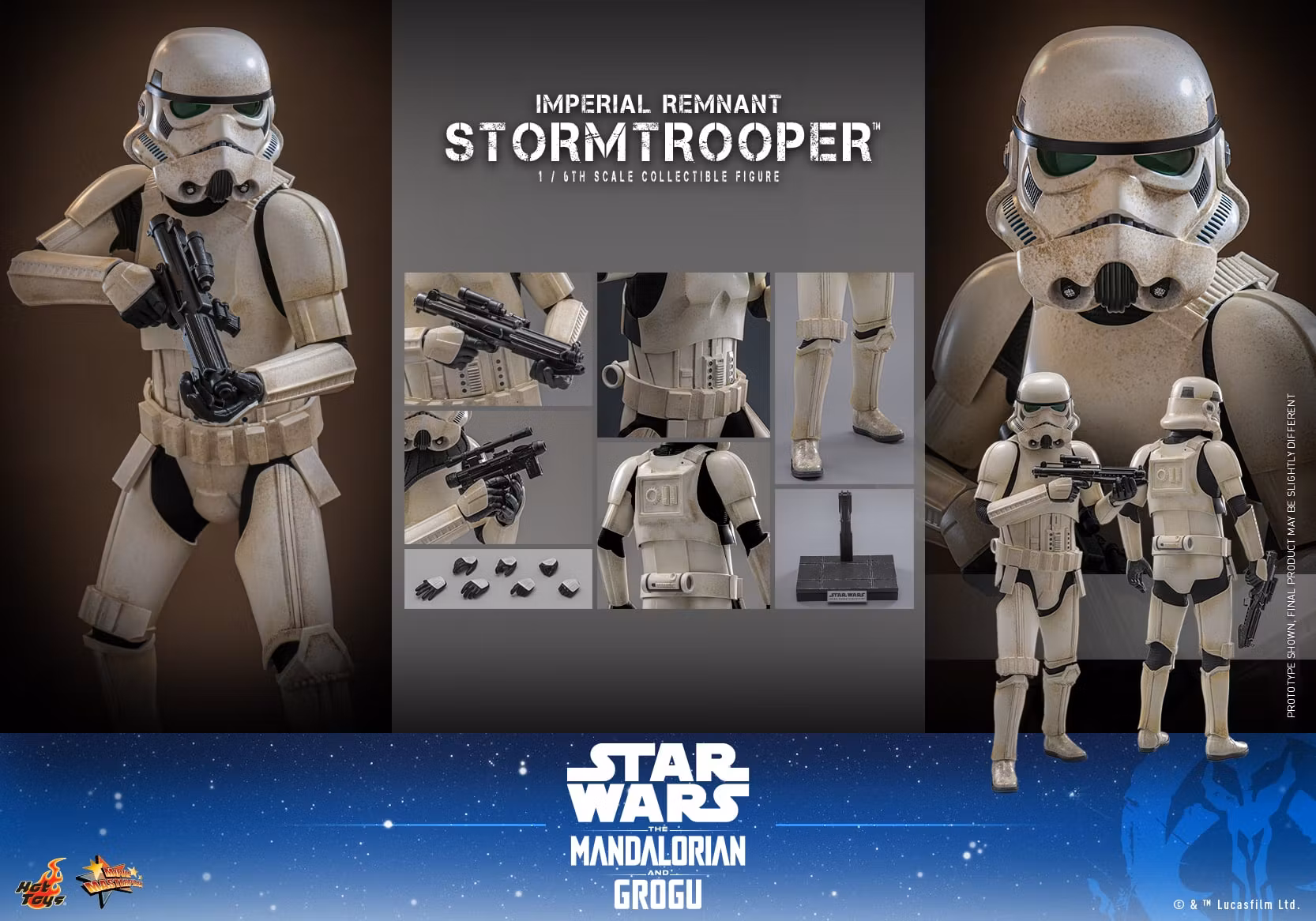 Star Wars: The Mandalorian & Grogu MMS836 Imperial Remnant Stormtrooper 1/6th Scale Collectible Figure