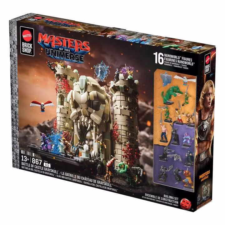 Masters of the Universe Mattel Brick Shop Construction Set Castle Grayskull
