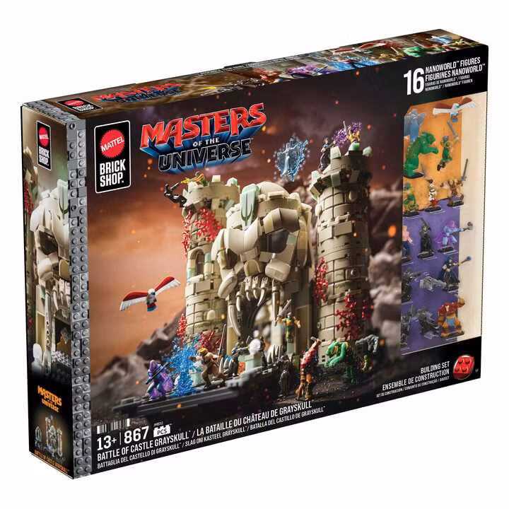 Masters of the Universe Mattel Brick Shop Construction Set Castle Grayskull