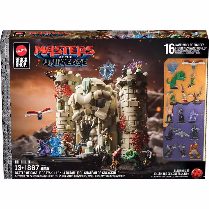 Masters of the Universe Mattel Brick Shop Construction Set Castle Grayskull