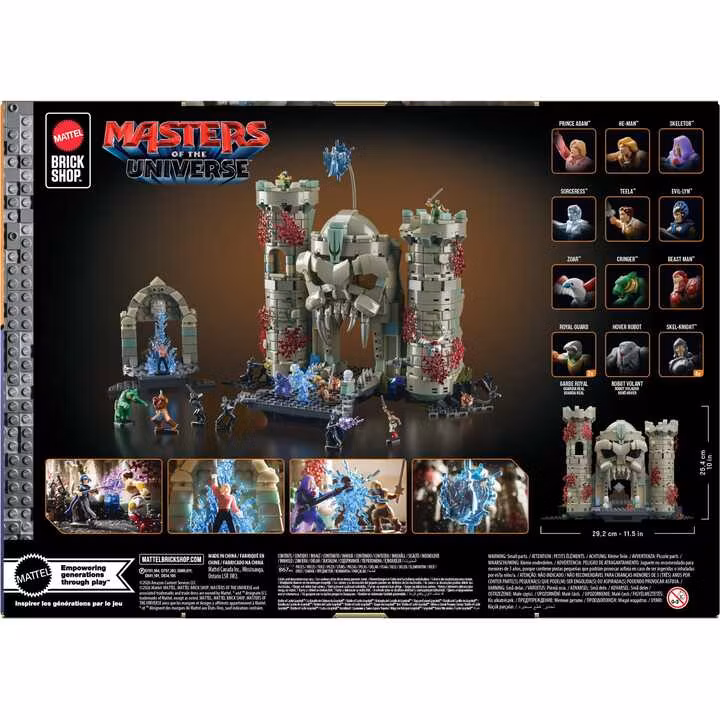 Masters of the Universe Mattel Brick Shop Construction Set Castle Grayskull
