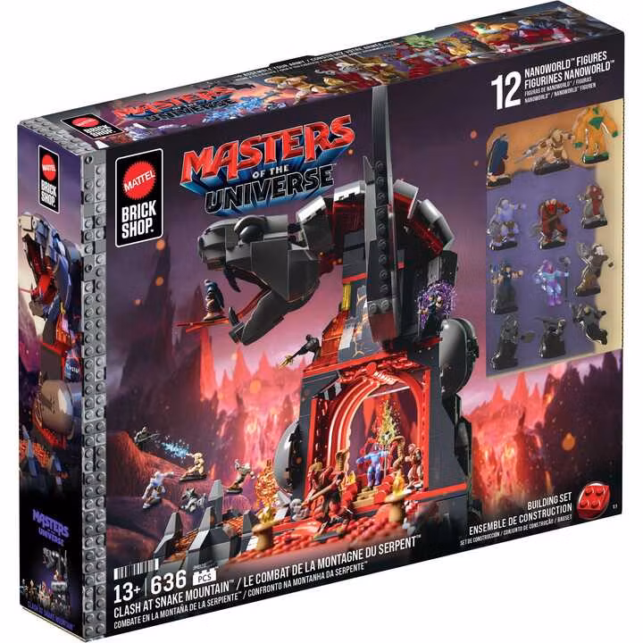 Masters of the Universe Mattel Brick Shop Construction Set Snake Mountain
