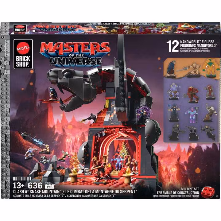 Masters of the Universe Mattel Brick Shop Construction Set Snake Mountain
