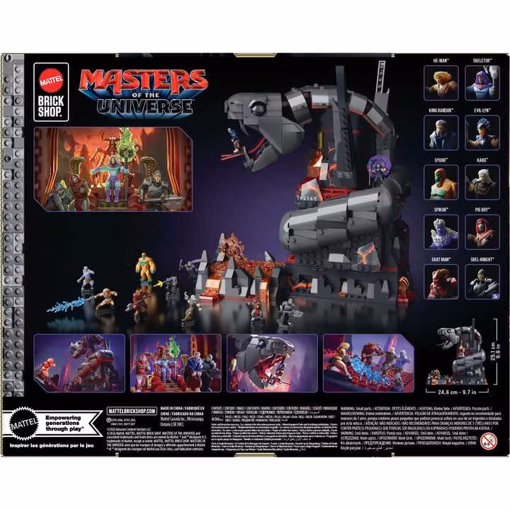 Masters of the Universe Mattel Brick Shop Construction Set Snake Mountain