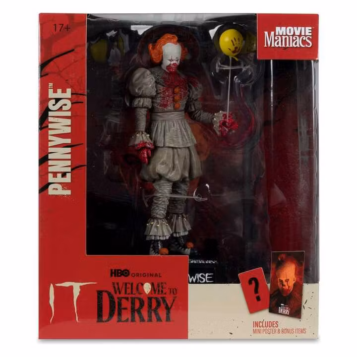 It Welcome to Derry Movie Maniacs Figure Pennywise (Bloody)