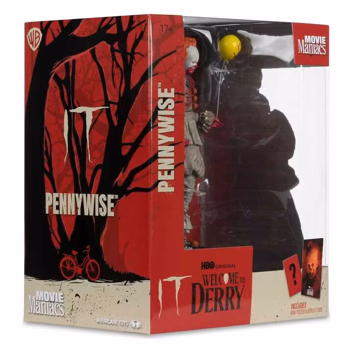 It Welcome to Derry Movie Maniacs Figure Pennywise (Bloody)