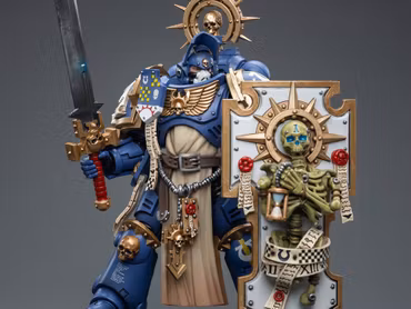 Warhammer 40,000 Ultramarines Primaris Captain with Relic Shield and Power Sword 1/18 Scale Action Figure