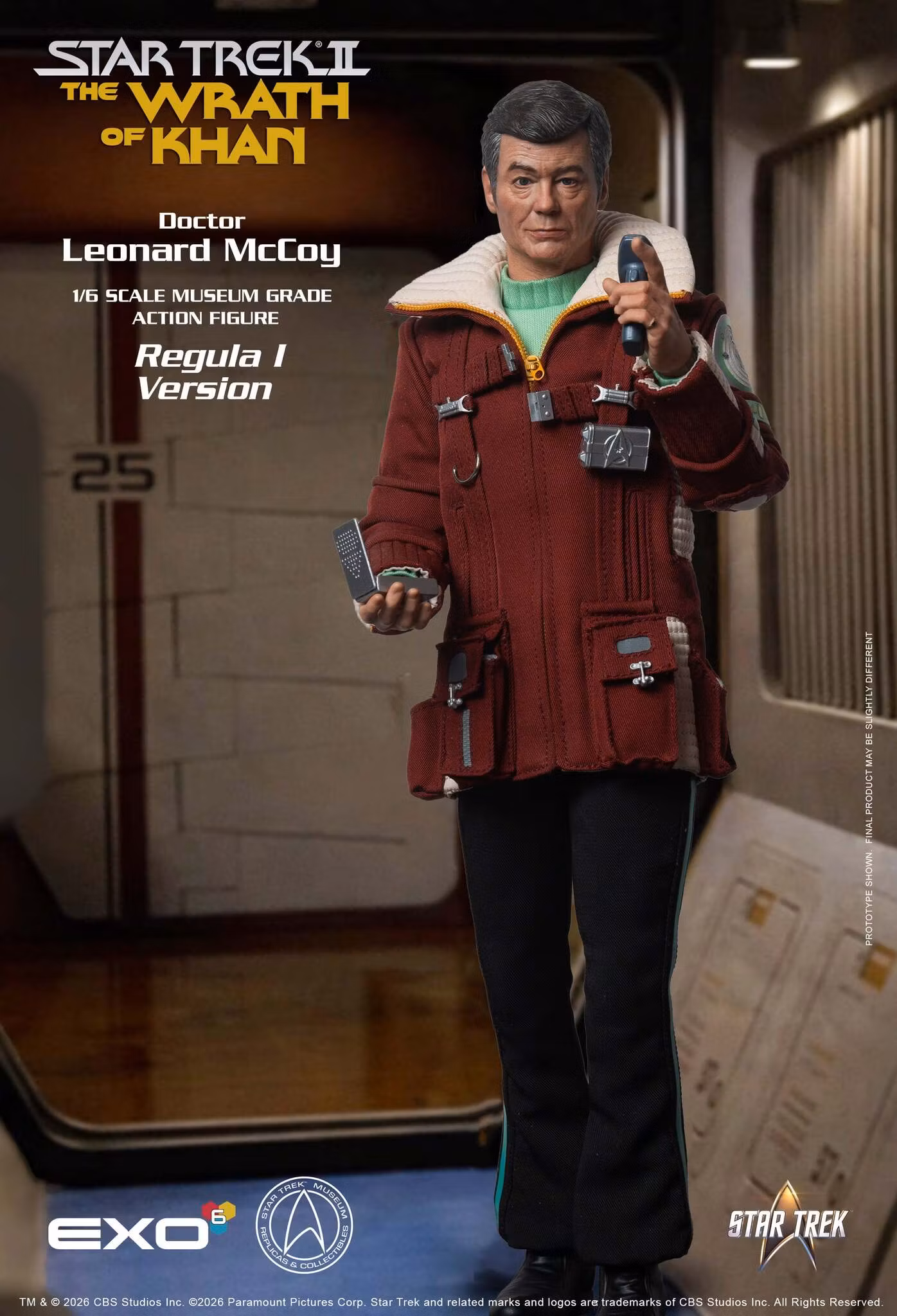 Star Trek: The Wrath of Khan Dr. Leonard McCoy (Regula I Ver.) 1/6 Scale Action Figure