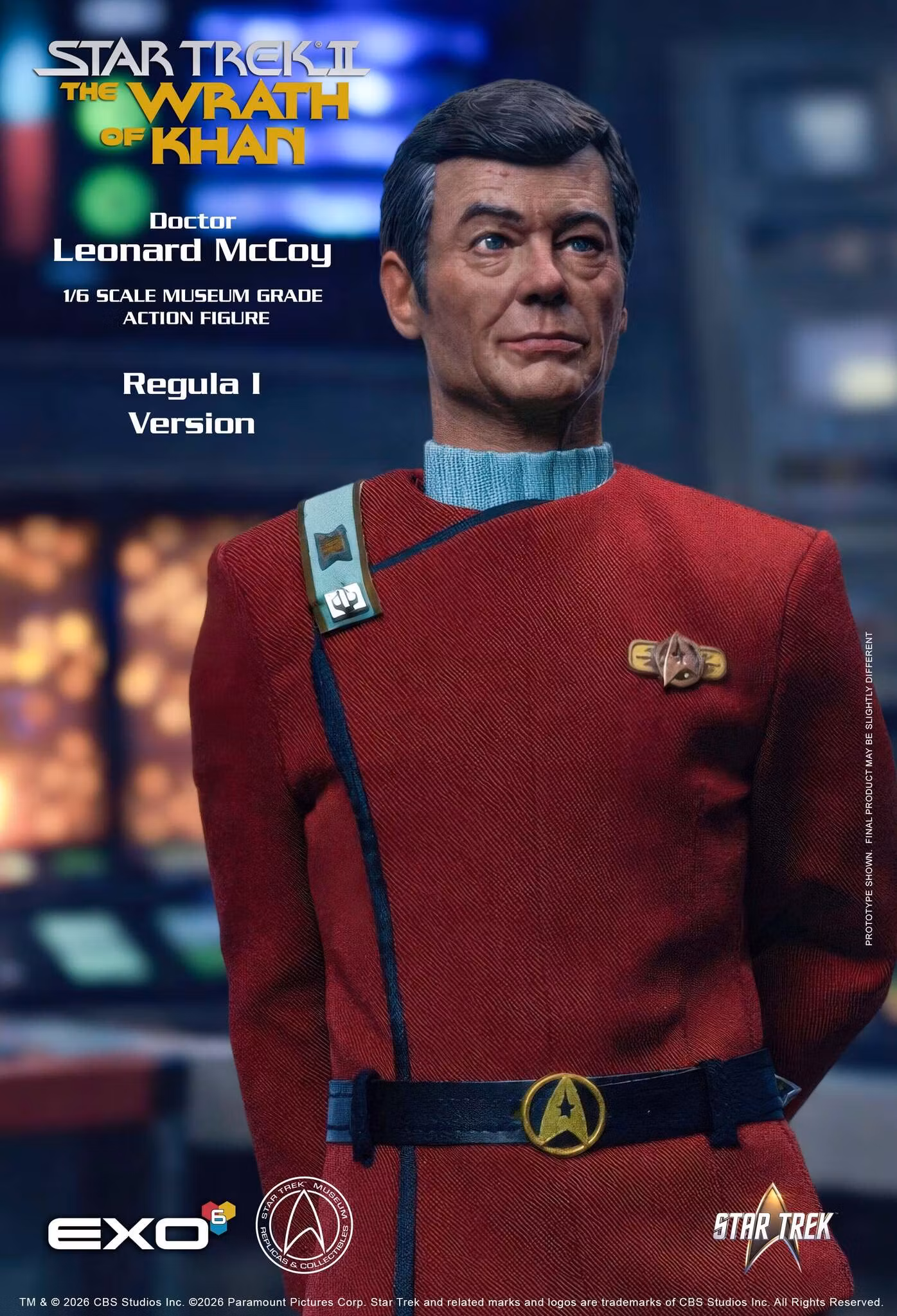 Star Trek: The Wrath of Khan Dr. Leonard McCoy (Regula I Ver.) 1/6 Scale Action Figure