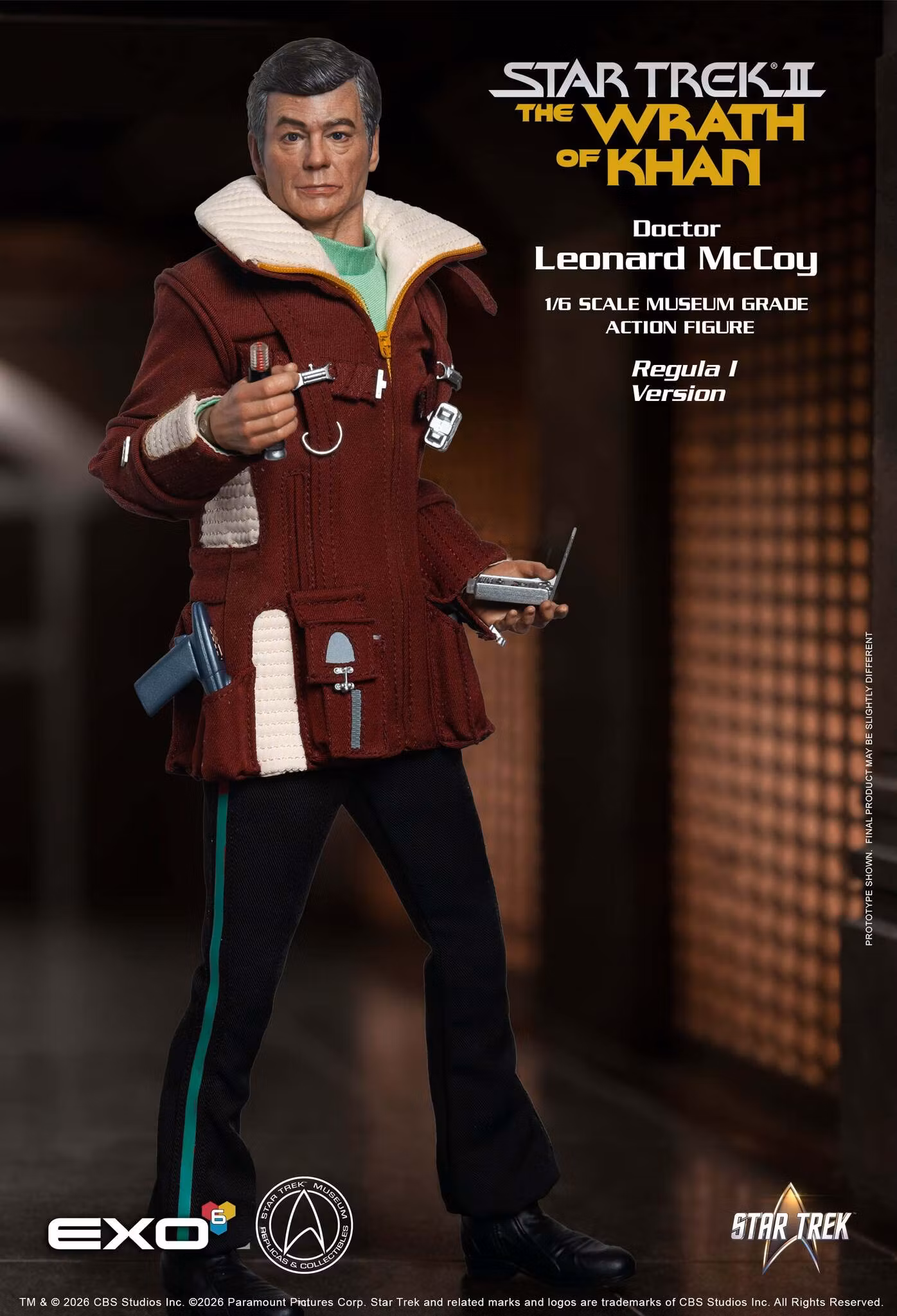 Star Trek: The Wrath of Khan Dr. Leonard McCoy (Regula I Ver.) 1/6 Scale Action Figure