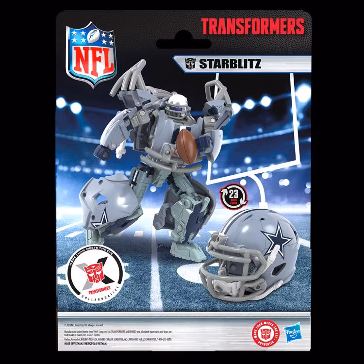 Transformers Collaborative NFL x Transformers Dallas Cowboys Starblitz Action Figure