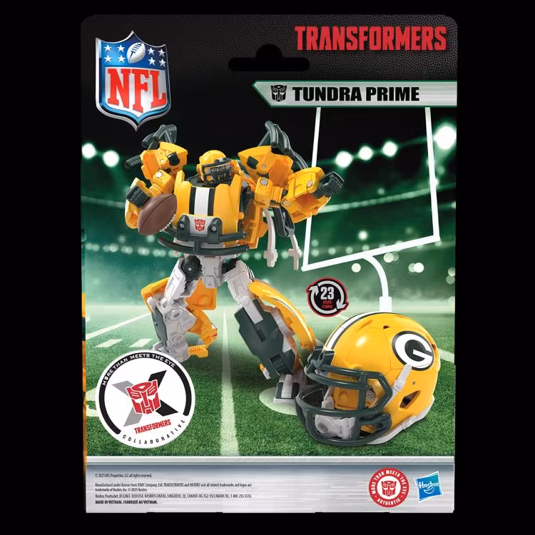 Transformers Collaborative NFL x Transformers Green Bay Packers Tundra Prime Action Figure