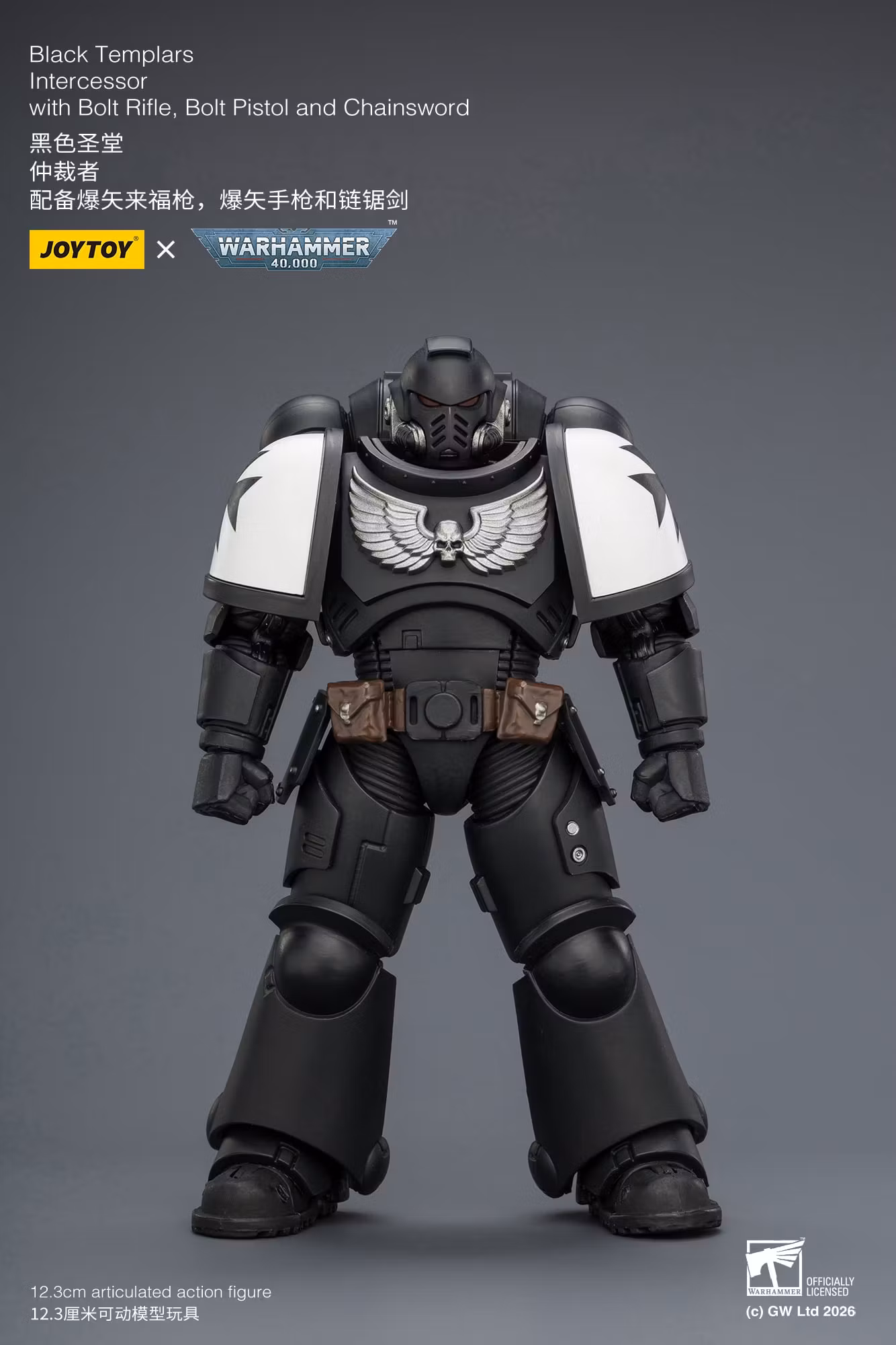 Warhammer 40,000 Black Templars Intercessor 1/18 Scale Action Figure