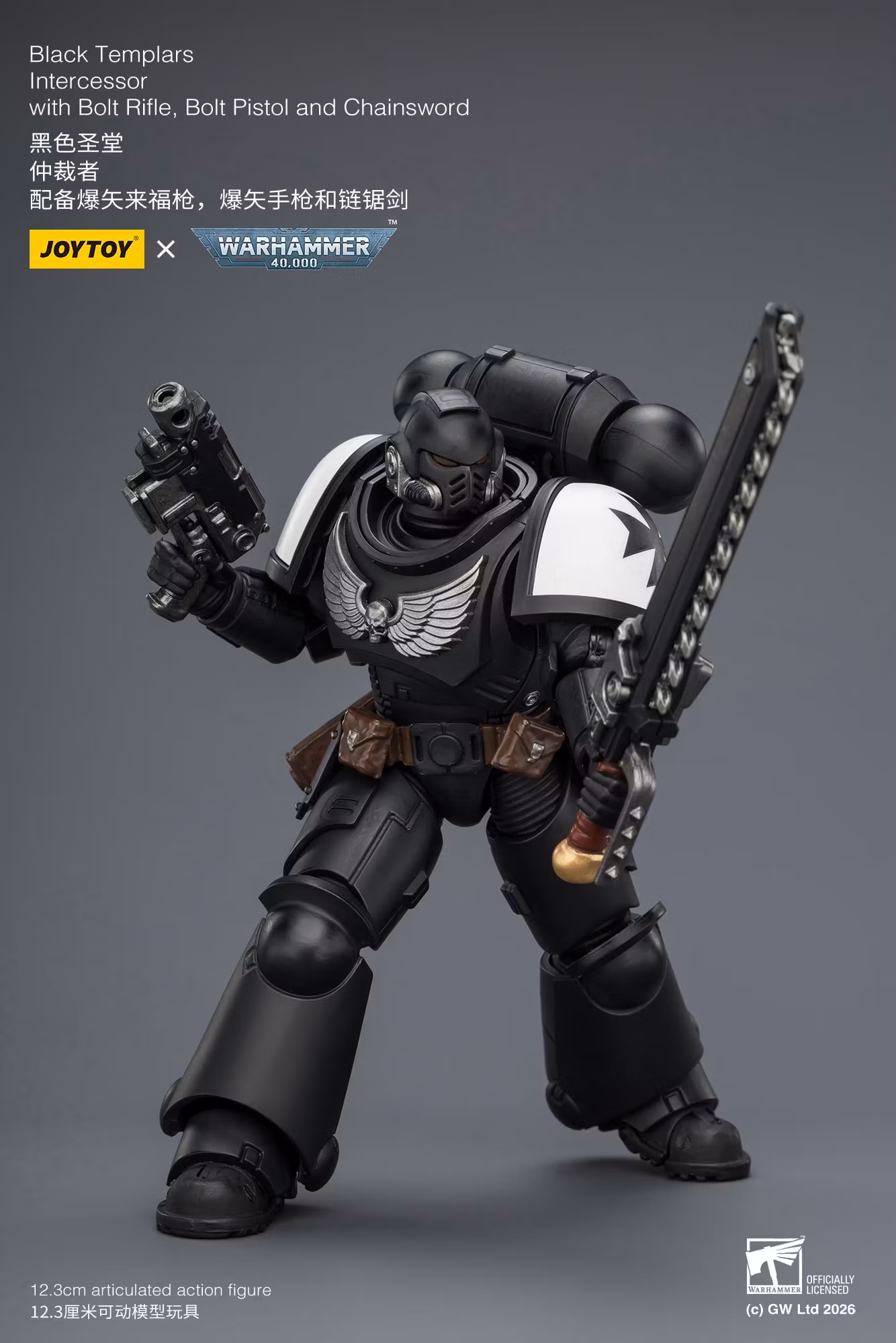 Warhammer 40,000 Black Templars Intercessor 1/18 Scale Action Figure