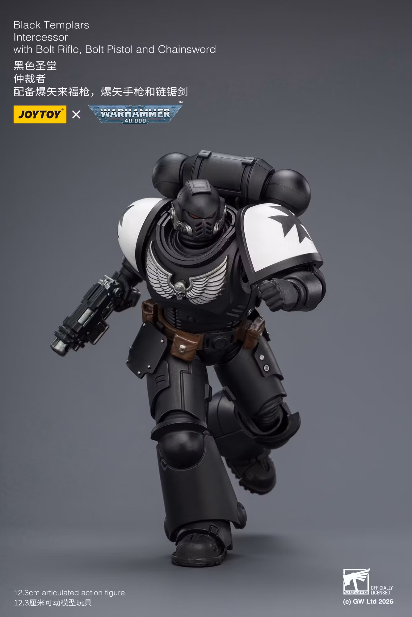 Warhammer 40,000 Black Templars Intercessor 1/18 Scale Action Figure